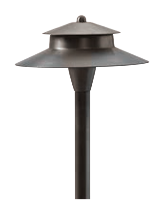 Turtle Friendly Lights PL006 LED-TF Turtle Friendly Brass Tiki 7" Path Light